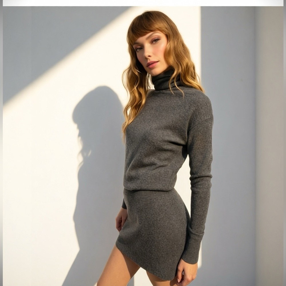 Veronica Beard Gray Long Sleeve Dress